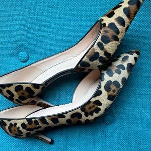 NEW JCrew Cutout Colette Suede Pump in Leopard